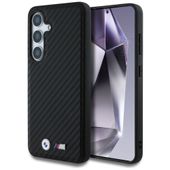 Etui BMW Leather Carbon MagSafe do       Samsung Galaxy S25 czarny