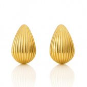 kolczyki ze stali szlachetnej platerowane 14k złotem, zapięcie sztyfit