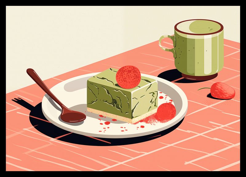 Plakat 42x29,7cm Deser Matcha zdjęcie 2