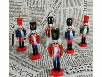 6x DZIADEK DO ORZECHÓW FIGURKA NA CHOINKĘ ZAWIESZKA BOMBKI ZESTAW FIGUREK