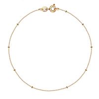 delikatna złota bransoletka z kuleczkami 585