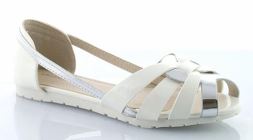 SANDAŁY BALERINKI PŁASKIE BIAŁE 41 na Arena.pl