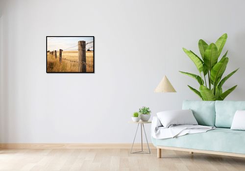 Plakat 65x50cm Płot na Polu na Arena.pl