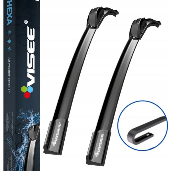 ZESTAW WYCIERACZEK VISEE HEXA DO AUTA 430/430 mm zdjęcie 1