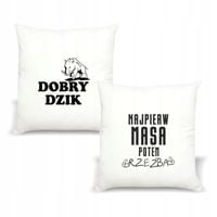 Poduszka z nadrukiem PREZENT DOBRY DZIK