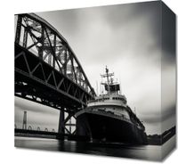 Obraz 30x30cm Statek przy Moście