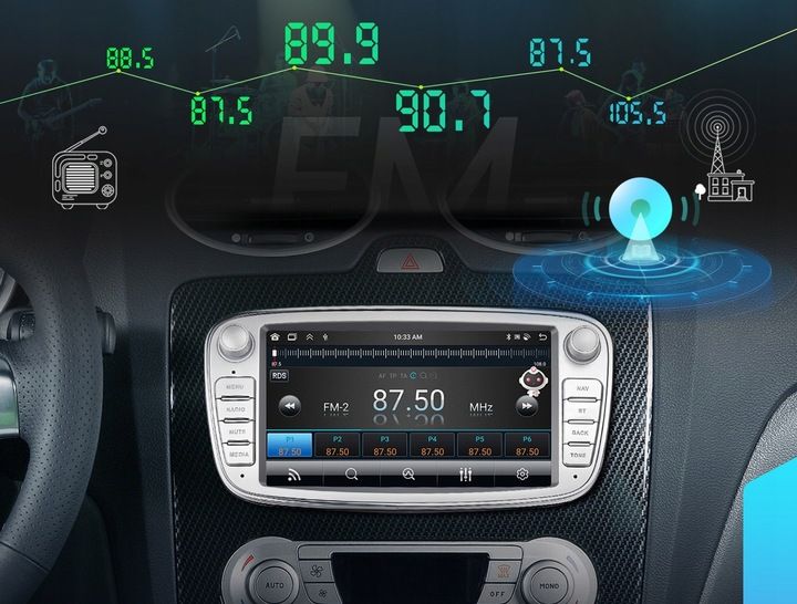 RADIO SAMOCHODOWE do FORD MONDEO MK4 FOCUS MK2 MK3 GALAXY GPS ANDROID RDS zdjęcie 3