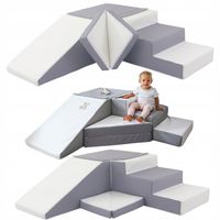 4 duże KLOCKI PIANKOWE domowy plac zabaw ZJEŻDŻALNIA schodki dla dzieci