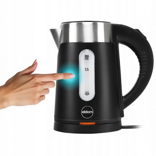 CZAJNIK ELEKTRYCZNY BEZPRZEWODOWY 0,8L CZARNY MAŁY TURYSTYCZNY 1000 W na Arena.pl