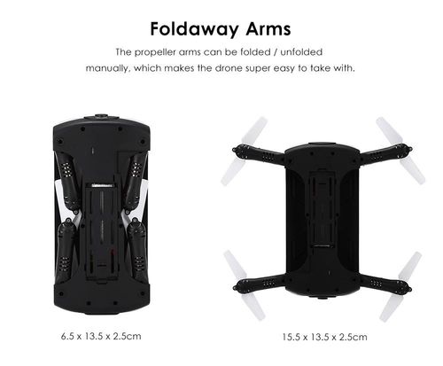 FLYING DRON VEGA FOLDABLE POCKET BLACK CAM 2MPX G-SENSOR na Arena.pl