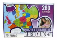 Puzzle edukacyjne - mapa Europy, 260 elementów