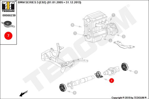 BMW 3 E92 PODPORA WAŁU KPL E92 06- na Arena.pl