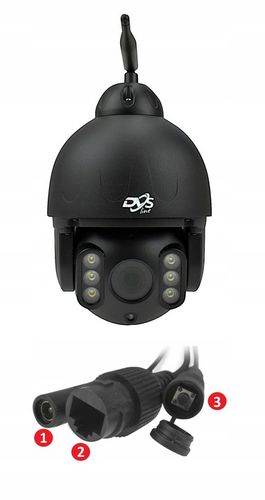 Czarna zewnętrzna kamera WiFi obrotowa 4K 8Mpx PRZYBLIŻENIE SMART 8x ZOOM na Arena.pl