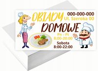 Wizytówki firmowe 100szt SZEROKI WYBÓR wzorów OBIADY DOMOWE