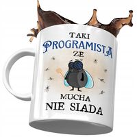 Kubek Dla Programisty Mucha Nie Siada Prezent Z Nadrukiem Ze Zdjęciem