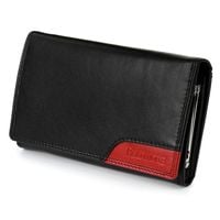 BELTIMORE portfel damski skórzany klasyczny z biglem P201 czarny