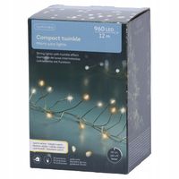 Lampki choinkowe światełka wew/zew ciepłe/klasyczne białe IP44 960mLED 12M