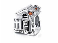 Rodowany srebrny charms do pandora słodki domek sweet home srebro 925 NEW136