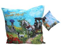 Poduszka z wypełnieniem/suwak - C. Monet, Dyliżans (CARMANI)