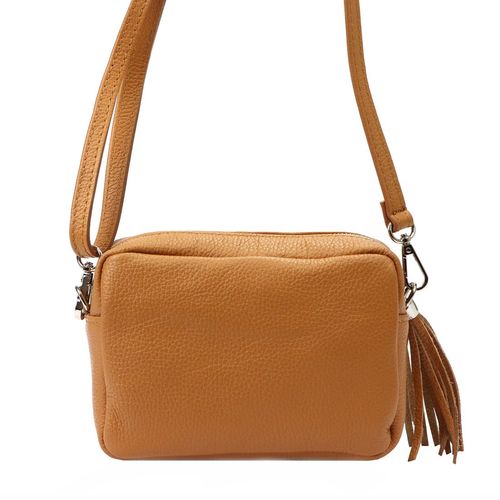 Damska listonoszka torebka Skórzana z brelokiem frędzlem i kieszeniami Luka na Arena.pl