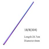 Metalowe Słomki Do Picia  - Ekologiczne - Stal Nierdzewna - 100 Szt 26.7cmX6mm