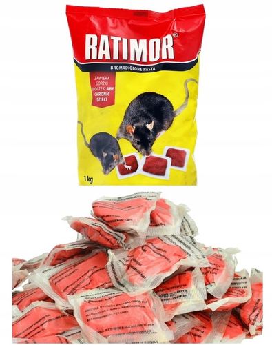 TRUTKA TRUCIZNA NA MYSZY PASTA NA SZCZURY GRYZONIE 1KG BROMADIOLONE na Arena.pl