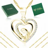 PIĘKNY ZŁOTY ŁAŃCUSZEK SINGAPUR Z SERDUSZKIEM 925/585 NA PREZENT + GRATISY