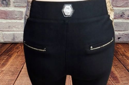 SPODNIE ESPARANTO z lampasami z imitacji skóry węża PREMIUM roz S na Arena.pl