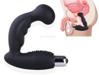 Masażer Prostaty z Wibracjami STYMULUJE 2 MIEJSCA CZARNY