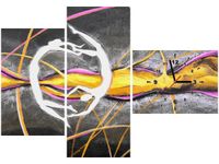 100CM 70CM ZEGAR 3 ELEM WIRUJĄCE POSTACIE ŚCIENNY OBRAZ