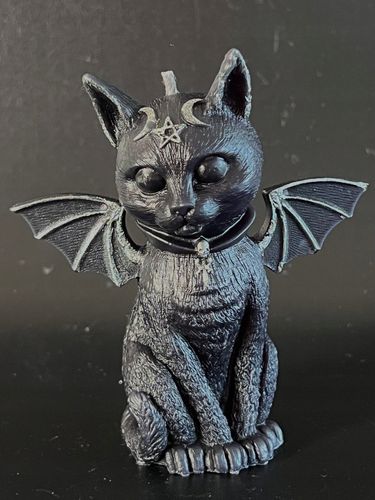 ŚWIECA RYTUALNA Z WOSKU PSZCZELEGO KOT WAMPIR NIETOPERZ PENTAGRAM 1 SZT na Arena.pl