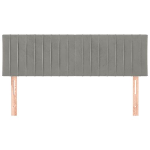 Zagłówki do łóżka, 2 szt., jasnoszare, 72x5x78/88 cm, aksamit na Arena.pl