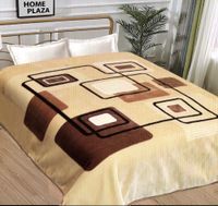 Koc AKRYLOWY narzuta160x210cm - KWADRATY + Walizka