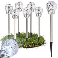 6 x Lampa solarna 39cm LED ZESTAW do ogrodu WBIJANA OGRODOWA czujnik