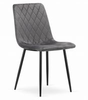 Krzesło TURIN - ciemny szary aksamit x 4