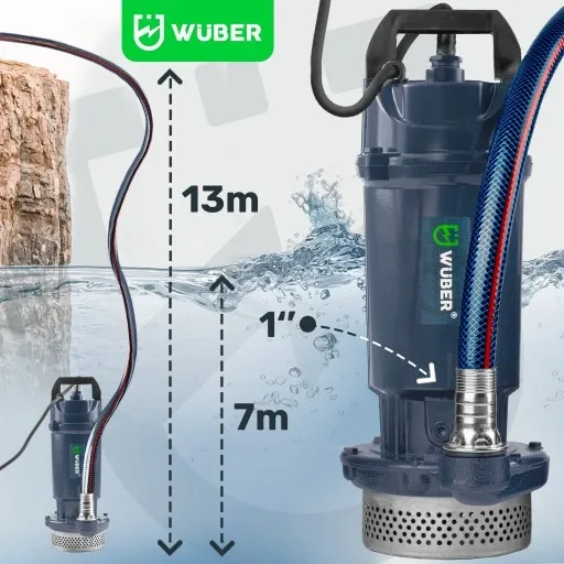POMPA DO WODY BRUDNEJ CZYSTEJ SZAMBA ŚCIEKÓW Z SITKIEM ZANURZENIOWA 1" zdjęcie 7