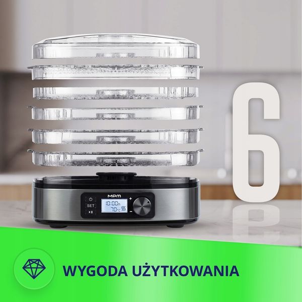 Suszarka do grzybów warzyw owoców mocna 5 sit MPM MSG-12 zdjęcie 10