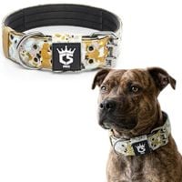 Obroża Taktyczna dla Psa M Metalowa Klamra Moro Khaki TSPRO