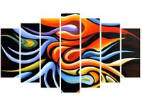 80CM 140CM OBRAZ 7 ELEM KOBIETA TAŃCU ŚCIENNY