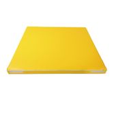 OUTLET Materac gimnastyczny LEE 100x100x5 cm żółty składany rzepy pokrowiec