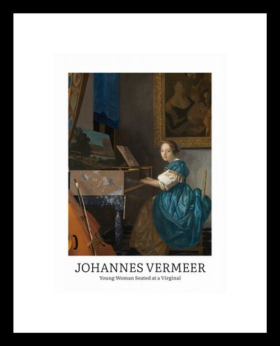 Plakat 13x18cm Design Seated at a Virginal, Vermeer Vintage do Salonu na Arena.pl