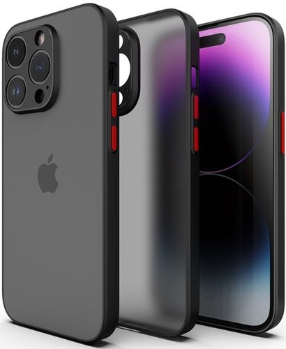 ETUI DO IPHONE 15 PRO MATOWE CASE OCHRONA APARATU WZMACNIANE | CZARNE na Arena.pl