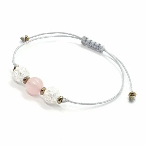 BRANSOLETKA NoVa Kryształ Górski Kwarc Różowy na Arena.pl