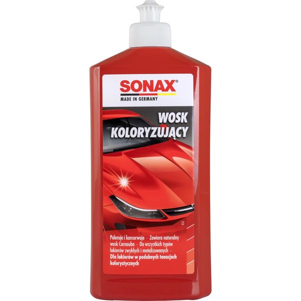 Wosk koloryzujący czerwony Sonax 500ml zdjęcie 1