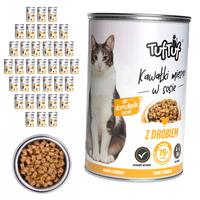 TufTuf mokra karma dla kota Drób puszka 36x415g Kawałki w sosie