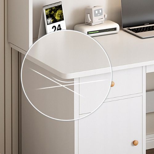 BIURKO KOMPUTEROWE BIAŁE LOFT POD LAPTOP KOMPUTER NOWOCZESNE Z 7 PÓŁKAMI na Arena.pl