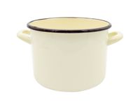 GARNEK EMALIOWANY KREMOWY 22 CM  6,1 L