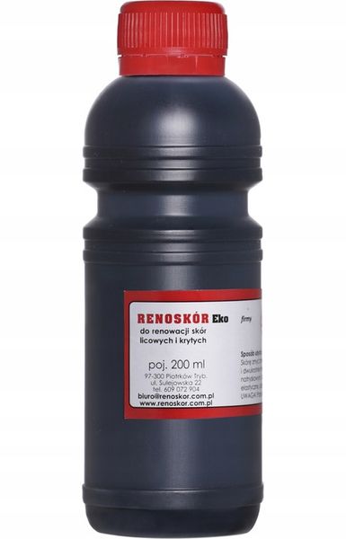 Farba do skóry lakier Renoskór 200ml czarny połysk zdjęcie 1