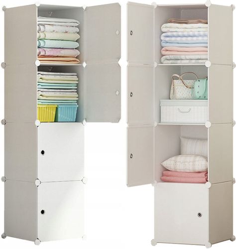 SZAFA MODUŁOWA GARDEROBA UBRANIOWA BIAŁA REGAŁ na Arena.pl