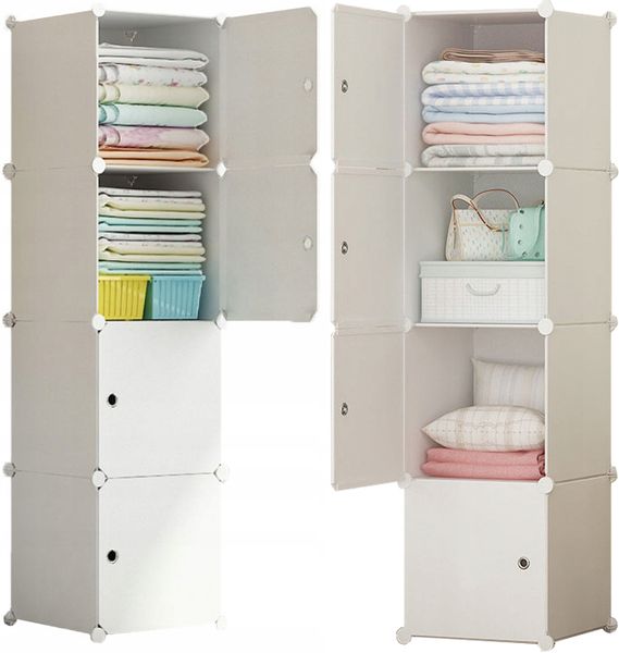 SZAFA MODUŁOWA GARDEROBA UBRANIOWA BIAŁA REGAŁ zdjęcie 3